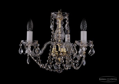 Люстра хрустальная Bohemia Ivele 1402/3/141/G/Leafs Люстра хрустальная Bohemia Ivele 1402/3/141/G/Leafs