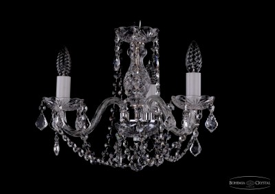 Люстра хрустальная Bohemia Ivele 1402/3/141/Ni/Leafs Люстра хрустальная Bohemia Ivele 1402/3/141/Ni/Leafs