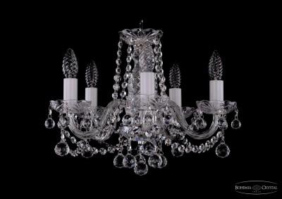 Люстра хрустальная Bohemia Ivele 1402/5/141/Ni/Balls Люстра хрустальная Bohemia Ivele 1402/5/141/Ni/Balls
