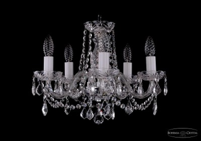 Люстра хрустальная Bohemia Ivele 1402/5/141/Ni/Leafs Люстра хрустальная Bohemia Ivele 1402/5/141/Ni/Leafs