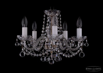 Люстра хрустальная Bohemia Ivele 1402/5/141/Pa/Balls Люстра хрустальная Bohemia Ivele 1402/5/141/Pa/Balls