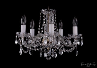 Люстра хрустальная Bohemia Ivele 1402/5/141/Pa/Leafs Люстра хрустальная Bohemia Ivele 1402/5/141/Pa/Leafs