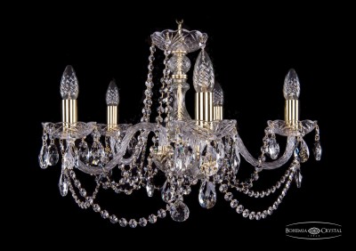 Люстра хрустальная Bohemia Ivele 1402/5/195/G Люстра хрустальная Bohemia Ivele 1402/5/195/G