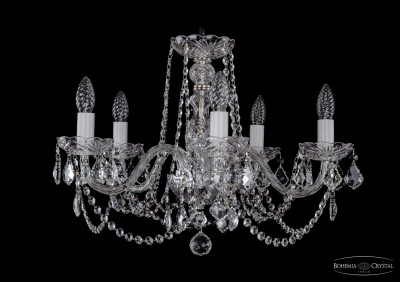 Люстра хрустальная Bohemia Ivele 1402/5/195/Ni/Leafs