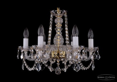 Люстра хрустальная Bohemia Ivele 1402/6/160/G/Leafs