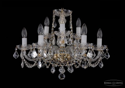 Люстра хрустальная Bohemia Ivele 1402/6+3/195/G/Leafs