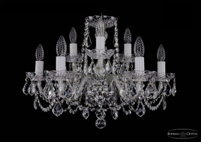 Люстра хрустальная Bohemia Ivele 1402/6+3/195/Ni/Leafs