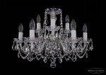 Люстра хрустальная Bohemia Ivele 1402/6+3/195/Ni/Leafs