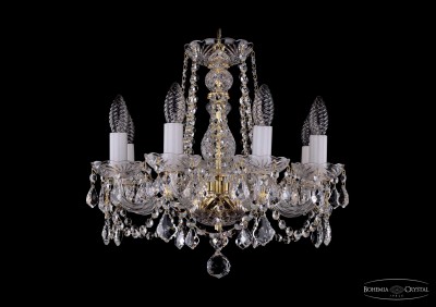 Люстра хрустальная Bohemia Ivele 1402/8/141/G/Leafs Люстра хрустальная Bohemia Ivele 1402/8/141/G/Leafs