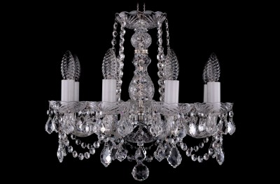 Люстра хрустальная Bohemia Ivele 1402/8/141/Ni/Leafs Люстра хрустальная Bohemia Ivele 1402/8/141/Ni/Leafs