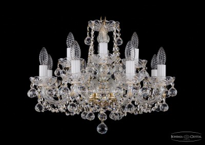 Люстра хрустальная Bohemia Ivele 1402/8+4/195/G/Balls