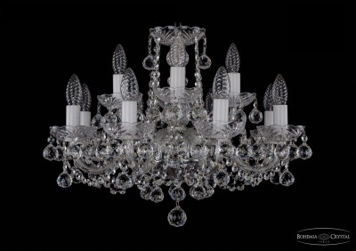 Люстра хрустальная Bohemia Ivele 1402/8+4/195/Ni/Balls