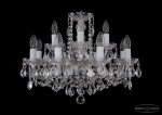 Люстра хрустальная Bohemia Ivele 1402/8+4/195/Ni/Leafs