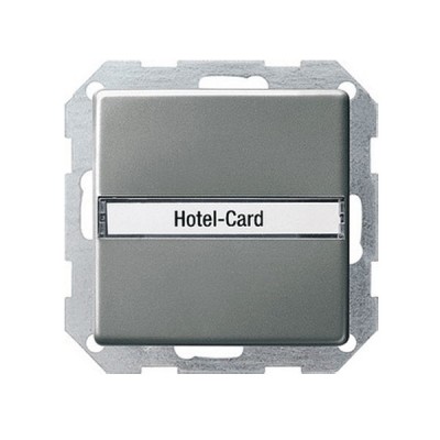 Gira E22 Сталь Выключатель карточный (G14020)