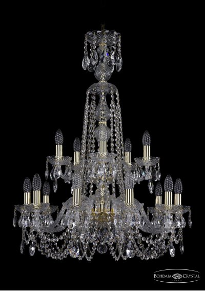 Люстра хрустальная Bohemia Ivele 1402/10+5/240/XL-90/2d/G