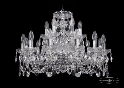 Люстра хрустальная Bohemia Ivele 1402/12+6/240/Ni