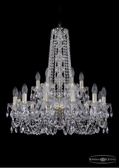 Люстра хрустальная Bohemia Ivele 1402/12+6/240/h-75/G