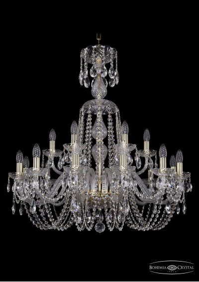 Люстра хрустальная Bohemia Ivele 1402/12+6/300/XL-90/G Люстра хрустальная Bohemia Ivele 1402/12+6/300/XL-90/G
