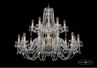 Люстра хрустальная Bohemia Ivele 1402/12+6/360/2d/G Люстра хрустальная Bohemia Ivele 1402/12+6/360/2d/G