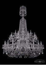 Люстра хрустальная Bohemia Ivele 1402/20+10+5/400/XL-160/2d/Ni