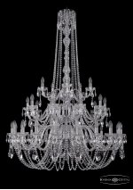 Люстра хрустальная Bohemia Ivele 1402/20+10+5/400/h-158/3d/Ni