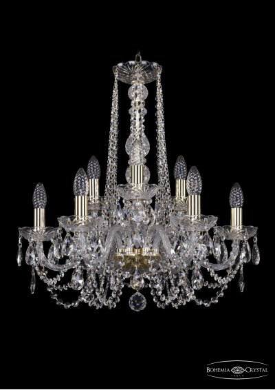 Люстра хрустальная Bohemia Ivele 1402/6+3/195/h-58/G Люстра хрустальная Bohemia Ivele 1402/6+3/195/h-58/G