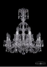Люстра хрустальная Bohemia Ivele 1402/8+4/195/XL-64/Ni