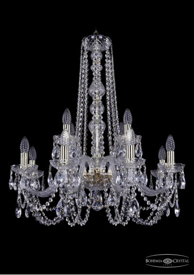 Люстра хрустальная Bohemia Ivele 1402/8+4/240/h-76/G