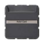 Gira S-55 Антрацит Выключатель карточный, с полем для надписи и защитой от демонтажа (G14028)