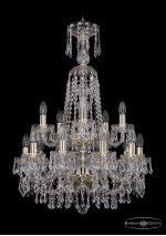 Люстра хрустальная Bohemia Ivele 1403/10+5/195/XL-84/2d/G