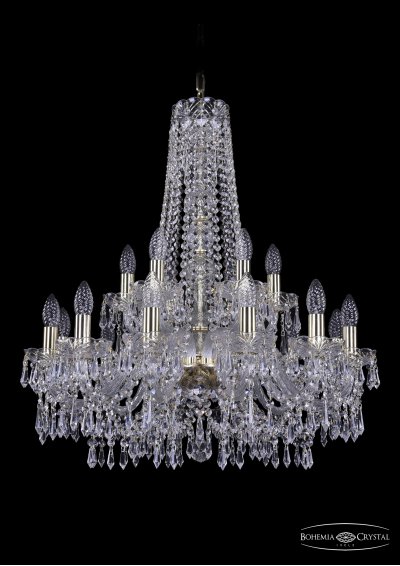 Люстра хрустальная Bohemia Ivele 1403/12+6/240/h-76/G Люстра хрустальная Bohemia Ivele 1403/12+6/240/h-76/G
