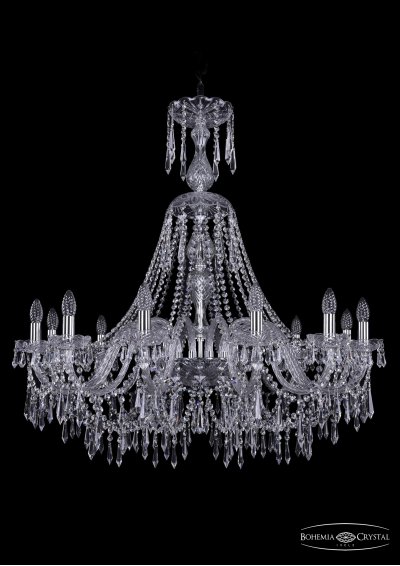 Люстра хрустальная Bohemia Ivele 1403/12/360/XL-100/Ni Люстра хрустальная Bohemia Ivele 1403/12/360/XL-100/Ni