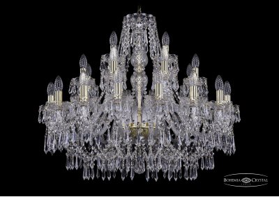 Большая Люстра хрустальная Bohemia Ivele 1403/16+8+4/300/G Большая Люстра хрустальная Bohemia Ivele 1403/16+8+4/300/G