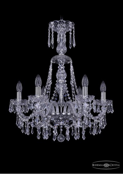 Люстра хрустальная Bohemia Ivele 1403/6/195/XL-65/Ni