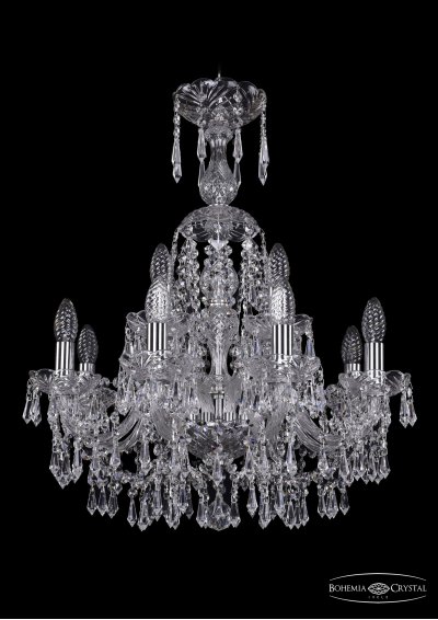 Люстра хрустальная Bohemia Ivele 1403/8+4/195/XL-65/Ni Люстра хрустальная Bohemia Ivele 1403/8+4/195/XL-65/Ni