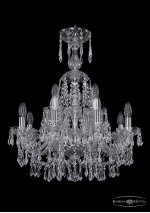 Люстра хрустальная Bohemia Ivele 1403/8+4/195/XL-65/Ni