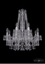 Люстра хрустальная Bohemia Ivele 1403/8+4/195/h-60/Ni