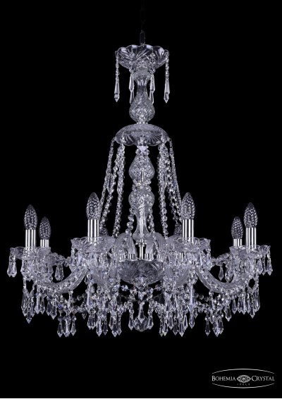 Люстра хрустальная Bohemia Ivele 1403/8/240/XL-75/Ni Люстра хрустальная Bohemia Ivele 1403/8/240/XL-75/Ni