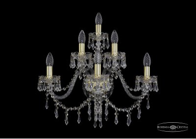 Светильник настенный бра Bohemia Ivele 1403B/3+2+1/240/G