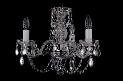 Люстра хрустальная Bohemia Ivele 1406/3/141/Ni/Leafs Люстра хрустальная Bohemia Ivele 1406/3/141/Ni/Leafs