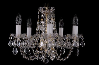 Люстра хрустальная Bohemia Ivele 1406/5/141/G/Leafs Люстра хрустальная Bohemia Ivele 1406/5/141/G/Leafs