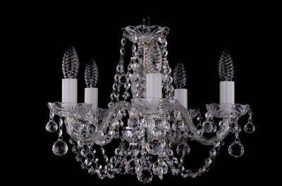 Люстра хрустальная Bohemia Ivele 1406/5/141/Ni/Balls Люстра хрустальная Bohemia Ivele 1406/5/141/Ni/Balls