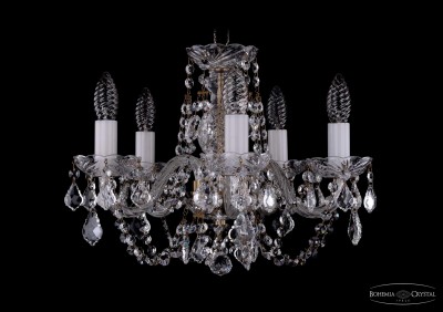 Люстра хрустальная Bohemia Ivele 1406/5/141/Pa/Leafs Люстра хрустальная Bohemia Ivele 1406/5/141/Pa/Leafs
