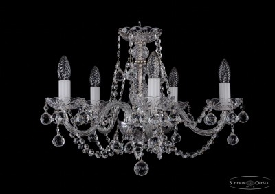 Люстра хрустальная Bohemia Ivele 1406/5/195/Ni/Balls Люстра хрустальная Bohemia Ivele 1406/5/195/Ni/Balls