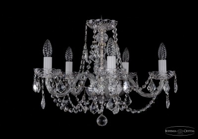 Люстра хрустальная Bohemia Ivele 1406/5/195/Ni/Leafs Люстра хрустальная Bohemia Ivele 1406/5/195/Ni/Leafs