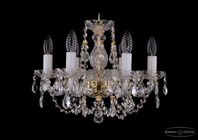 Люстра хрустальная Bohemia Ivele 1406/6/141/G/Leafs Люстра хрустальная Bohemia Ivele 1406/6/141/G/Leafs