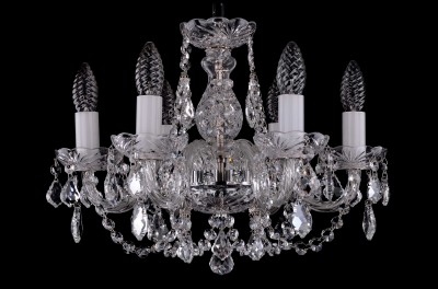 Люстра хрустальная Bohemia Ivele 1406/6/141/Ni/Leafs Люстра хрустальная Bohemia Ivele 1406/6/141/Ni/Leafs