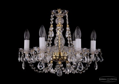 Люстра хрустальная Bohemia Ivele 1406/6/160/G/Leafs Люстра хрустальная Bohemia Ivele 1406/6/160/G/Leafs