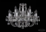 Люстра хрустальная Bohemia Ivele 1406/8+4/195/Ni/Leafs
