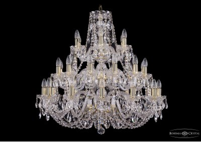 Люстра хрустальная большая Bohemia Ivele 1406/12+12+6/300/3d/G